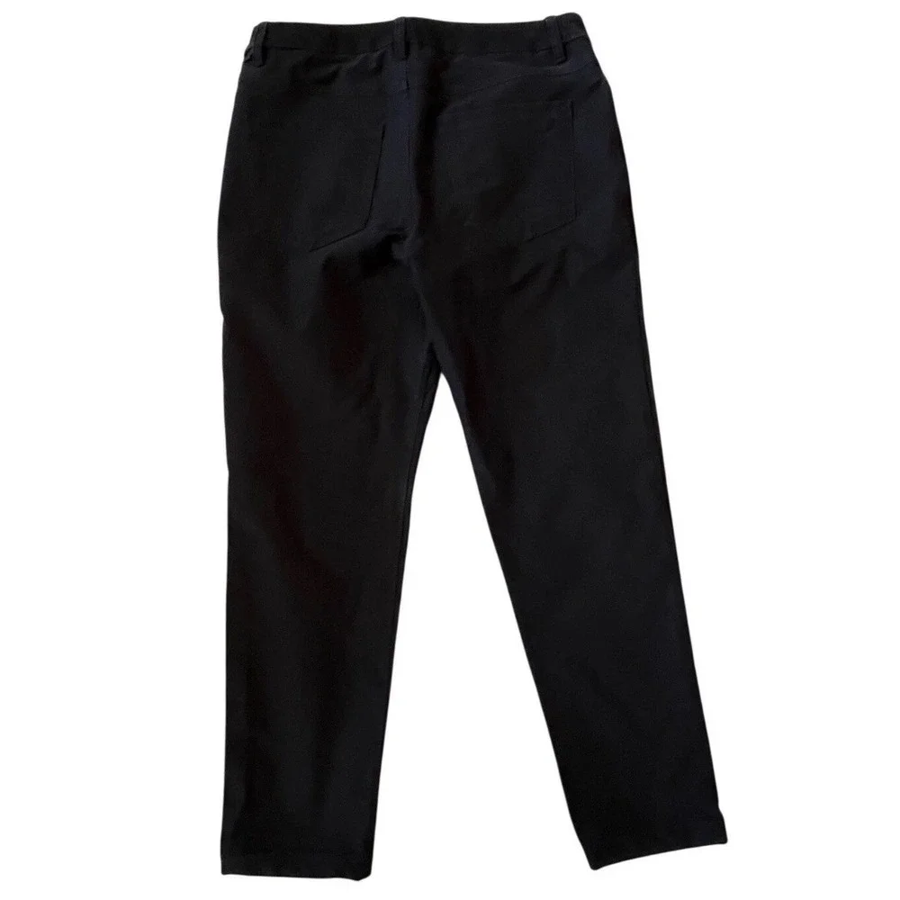 Lululemon Commission Slim-Fit Pant Mens 32 Black Cotton Blend Stretch Chino